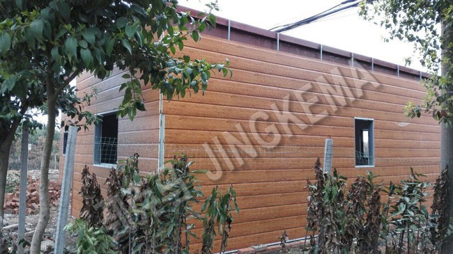 Imitation wood siding installation effect