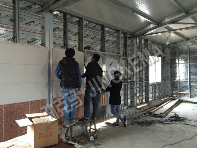 Steel wall panel installation1