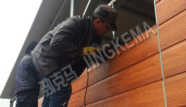 Steel wall panels installed1