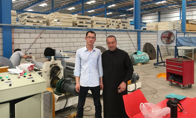 Aluminum Foil Embossing Equipment for Saudi Client