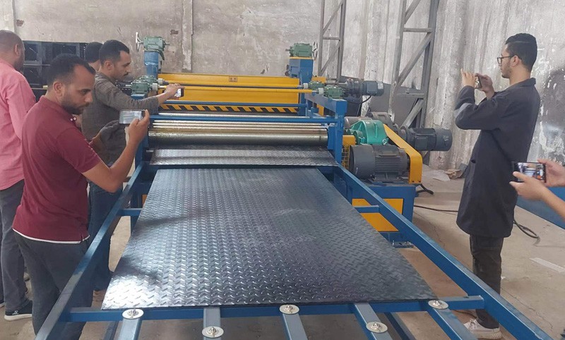 Anti-Slip Plate Embossing & Leveling Equipment for Egyptian Client